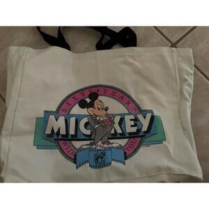 1988 vintage Mickey Mouse 60 Years Disney Large Beach Tote Bag